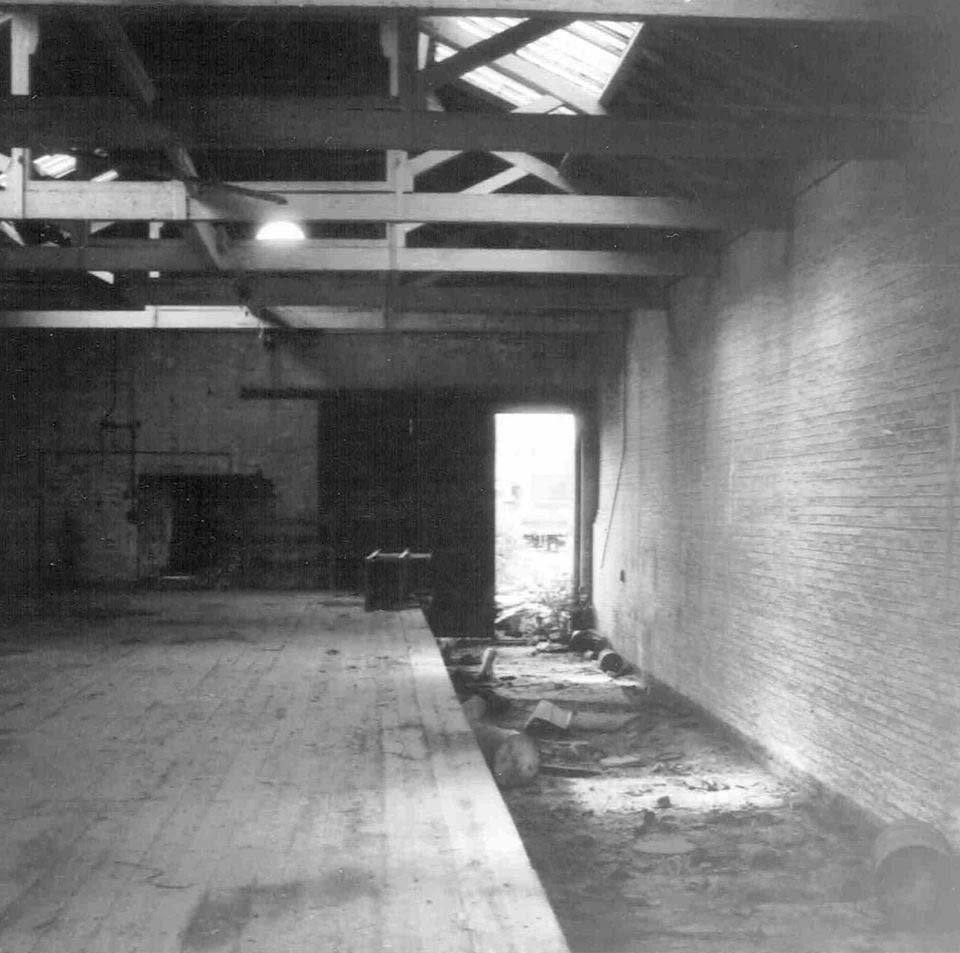 An internal view of Nuneaton Abbey Street's goods shed shortly before it was demolished
