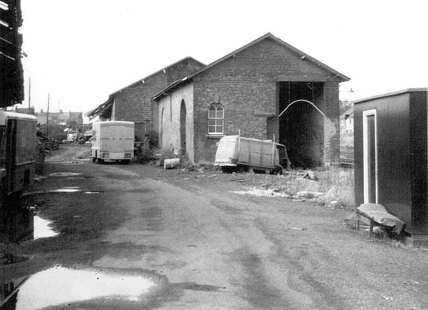 An external view of Nuneaton Abbey Street's goods shed shortly before it was demolished