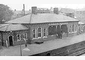 View of Abbey Street Station's main station building located on the down (Birmingham) platform