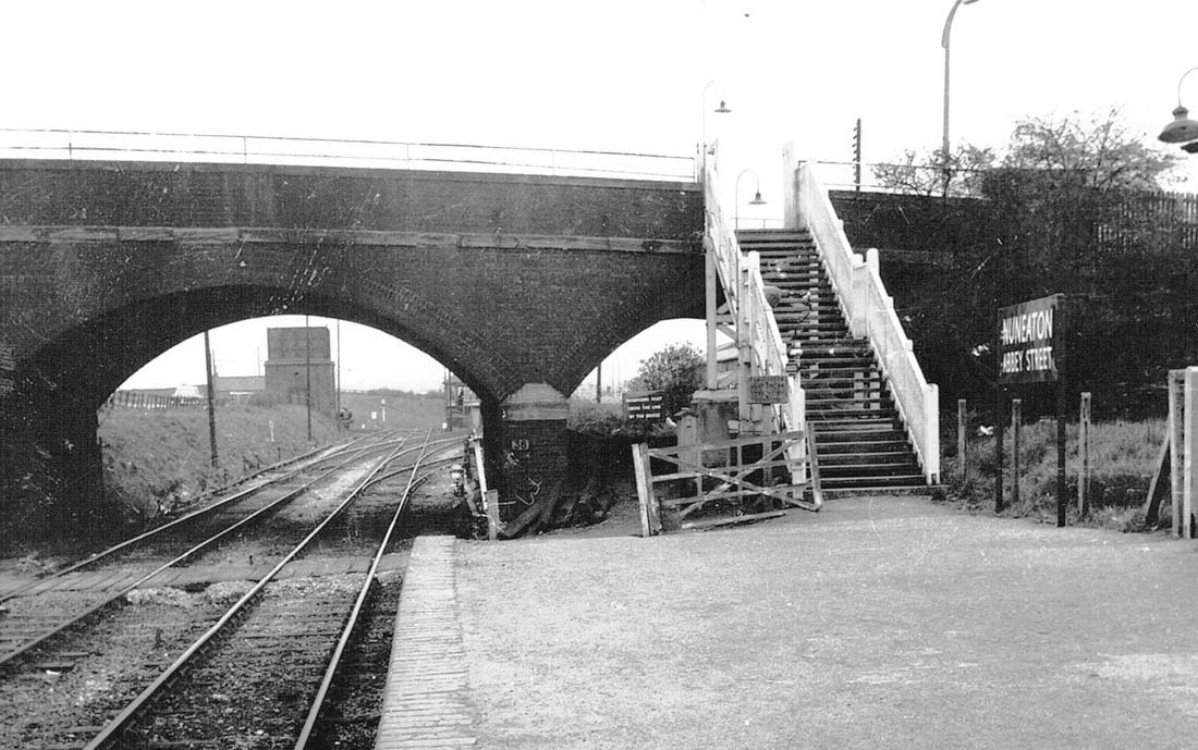 Looking through the Midland Road bridge which carried the A47 road to Birmingham from the town centre