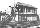 A side view Abbey Junction Signal Cabin, looking towards Ashby on 30th September 1971