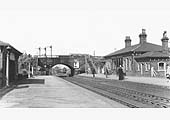 View of the station looking towards Abbey Street Junction signal box with the line to Leicester on its right