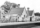 Close up of Penns station building showing the general symmetry of the structure and its run down appearance