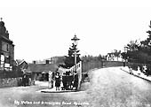External view of Redditch station and the bridge carrying Bromsgrove Road over the railway
