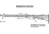 Schematic diagram showing Redditch South Signal Box's Signal Diagram and the lever number associated with each signal or point