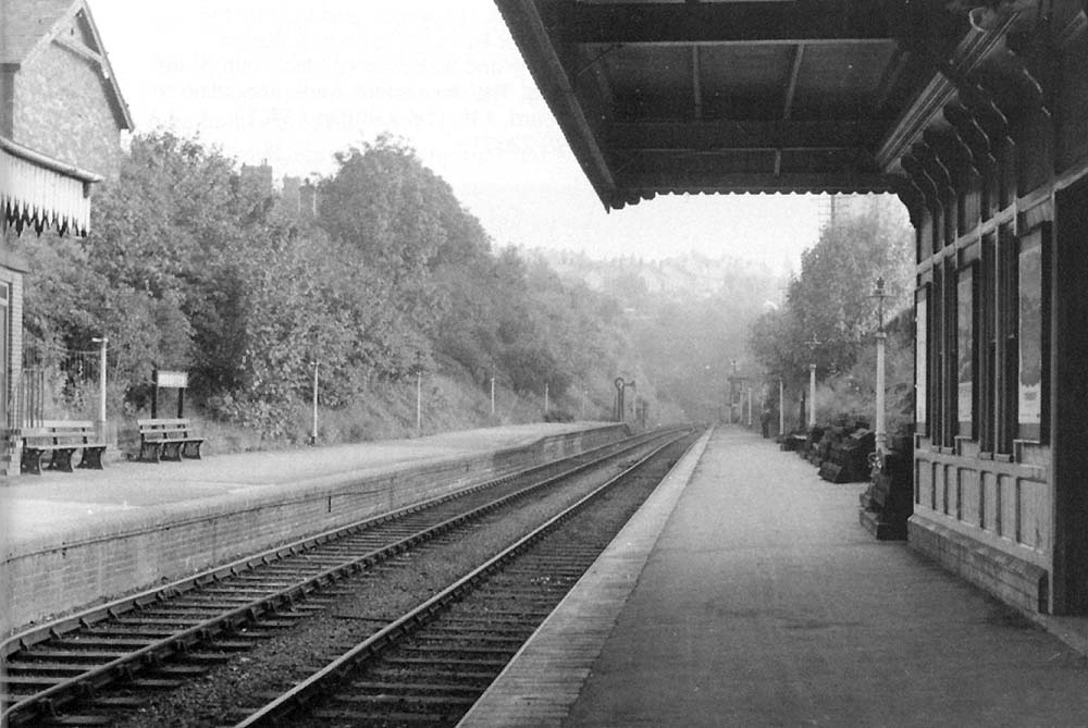 Looking south towards the tunnel with Redditch South Signal Box on the left at the end of the up platform