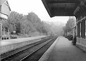 Looking south towards the tunnel with Redditch South Signal Box on the left at the end of the up platform