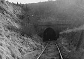 View of the disused single bore tunnel which ran beneath Mount Pleasant south of Redditch