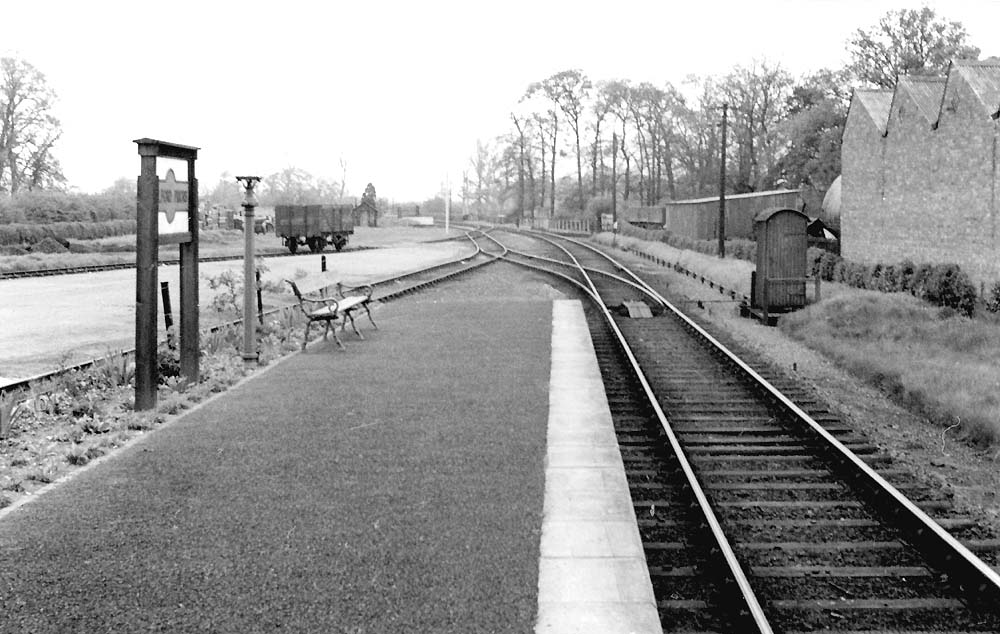 Looking towards Redditch with the goods yard on the left and Bomford & Evershed Ltd on the right