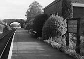 An undated view looking along the platform towards Evesham with the goods shed partly visible on the right