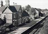 An undated oblique view of Salford Priors station and goods yard as seen from Salford Road overbridge