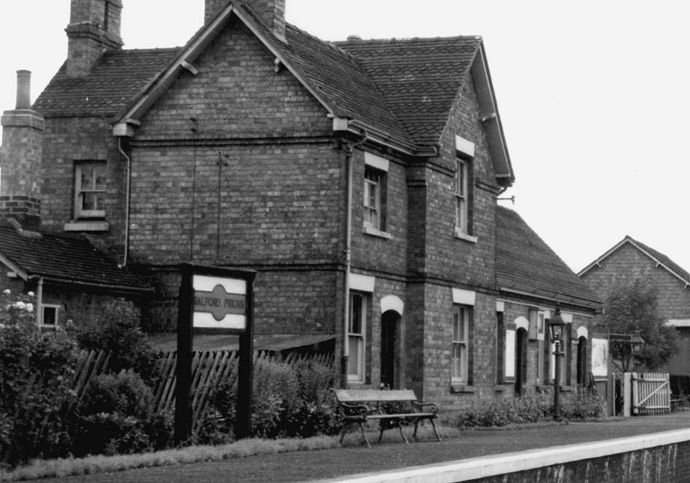 Salford Priors station Close up showing the station master's house in