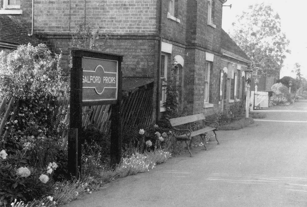 Close up of the station master's house showing the LMS Hawkeye name board on the left