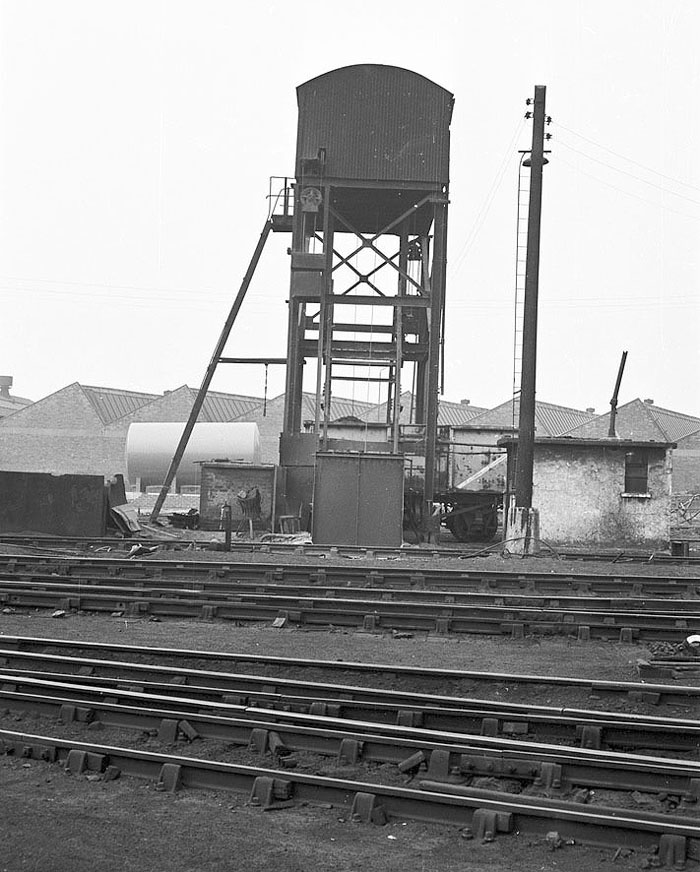 View of Saltley shed's mechanical ash handling plant used to speed up the servicing of locomotives