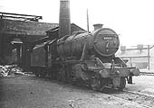 Ex-LMS 8F 2-8-0 No 48538 stands outside Saltley shed on 3rd March 1967 having been withdrawn the same month