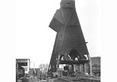 A July 1969 view of Saltley shed's Coaling Station just prior to demolition with sections of track lifted in the foreground