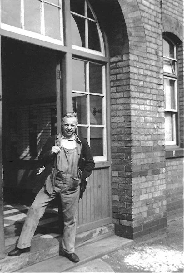 Bristol Barrow Road Driver Gordon Evans stands at the entrance to Saltley Lodging House in 1964