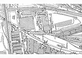 A 1903 Ordnance Survey Map showing the former MR Wagon Works and part of Saltley Shed