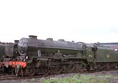 Ex-LMS 4-6-0 6P 46132 'The Kings Regiment Liverpool' stands outside Saltley No 3 shed in May 1962