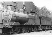 Ex-MR 3F 0-6-0 No 3435 stands along side Saltley's No 3 shed with the letters LMS nearly obscured on 28th September 1947