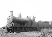 Ex-Lancashire & Yorkshire Railway 3F 0-6-0 No 12126 is seen on one of Saltley shed's disposal roads outside No 3 roundhouse