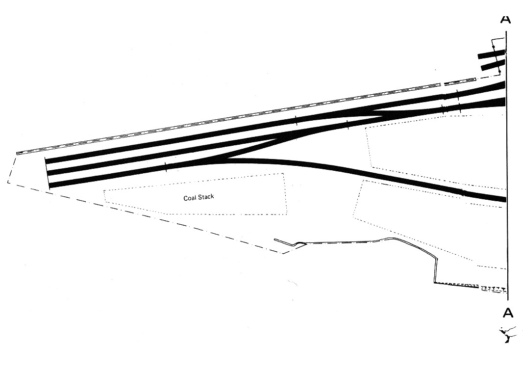 Close up of the access roads from the main Derby to Birmingham line and the stores and offices located at the end of Saltley's No 2 shed
