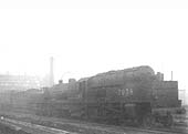 LMS 2-6-0+0-6-2 Garratt No 7978 is seen in steam stabled on one of Saltley shed's stabling roads in front of No 3 roundhouse 30th November 1947