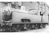 Ex-MR 3P 0-6-4T 'Flatiron' No 2026 is seen standing alongside Saltley's No 3 roundhouse with its lamp position in the centre on the bufferbeam