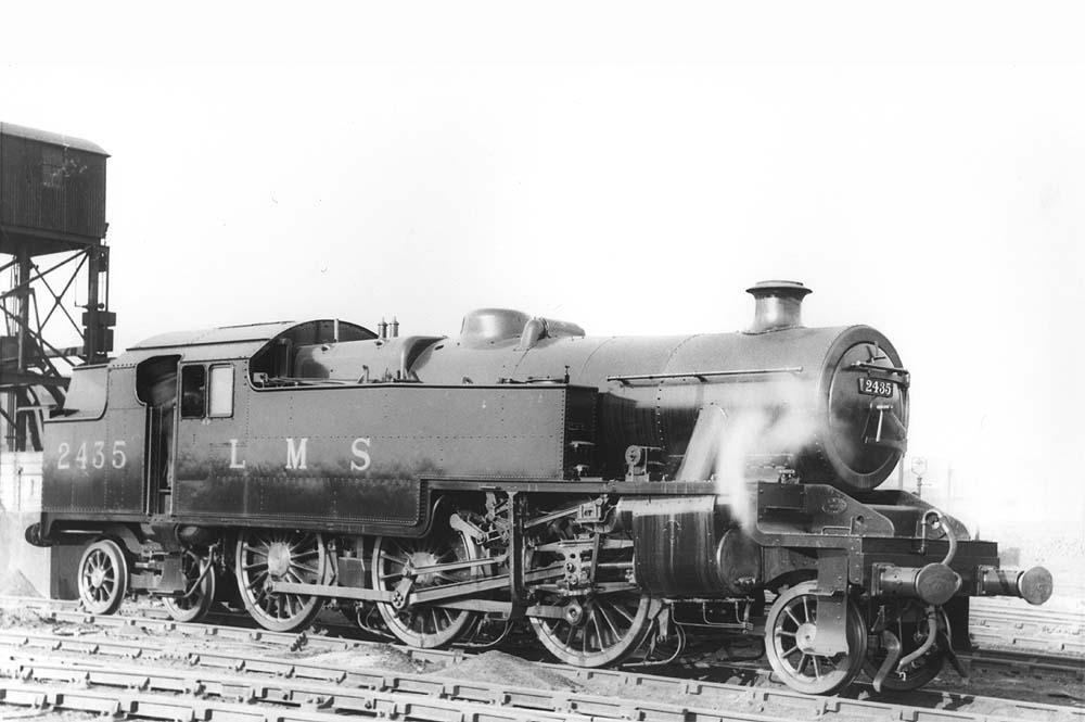 LMS 4MT 2-6-4T No 2435, a Stanier 2-cylinder design, has just been outshopped new from Crewe and looks resplendent in its unlined black livery