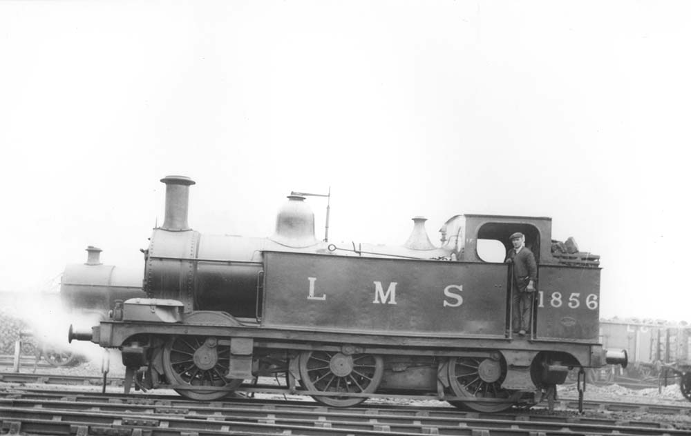 Ex-Midland Railway 1F 0-6-0T No 1856 is seen having a brief respite between duties during its shunting of 'dead' engines at Saltley shed