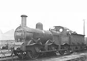 Ex-MR Kirtley 2F 0-6-0 No 22853, one of Saltley shed's elderly residents, shunts outside the shed during 1948