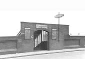 The road level entrance to Saltley Station as seen from Saltley Viaduct on 25th October 1964