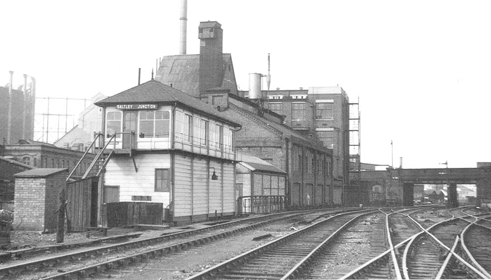 Saltley Junction Signal Box which was located on the up side of the Derby to Birmingham line at the North end of Duddeston Sidings