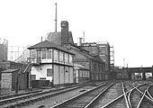 Saltley Junction Signal Box which was located on the up side of the Derby to Birmingham line at the North end of Duddeston Sidings