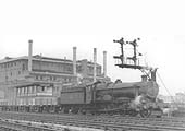 Ex-GWR 4-6-0 No 6985 Parwick Hall returns to Gloucester Horton Road on a freight in the 1960s