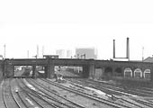 Looking towards Washwood Heath sidings with Saltley station located the other side of Saltley Viaduct