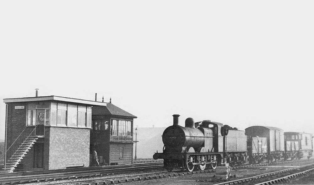 Ex-MR 0-6-0 3F No 43435 is seen entering Selly Oak goods yard at the head of a short pick-up train on 13th January 1958