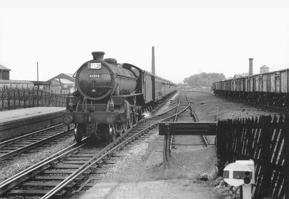 British Railways built 4-6-0 B1 No 61394 passes through Selly Oak station as it works a through service from Bristol