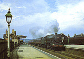 Ex-LMS 4-6-0 Jubilee Class No 45662 'Kempenfelt' passes through Selly Oak station on a down express service on 9th April 1959