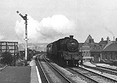 Ex-LMS 4-6-0 Jubilee Class No 45602 'British Honduras' passes through Selly Oak at speed with a Bristol express