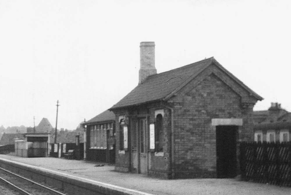 Close up showing Selly Oak station's original brick built passenger facilities located on the down platform