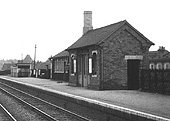 Close up showing Selly Oak station's original brick built passenger facilities located on the down platform