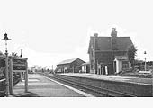 Looking towards Birmingham from beneath the bridge carrying Whittleford Road over the railway in the 1950s