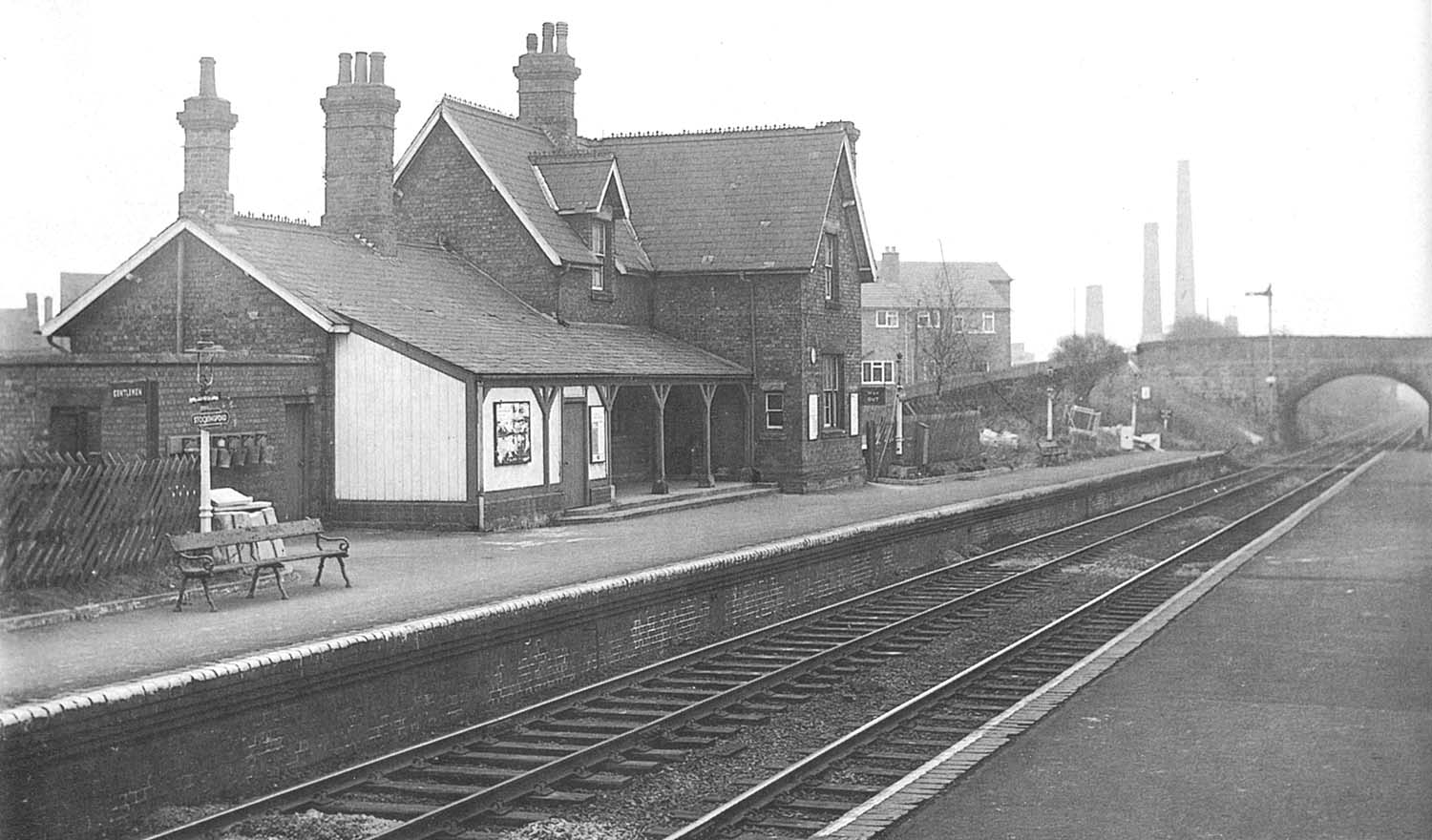 Looking in the direction of Nuneaton with Haunchwood Brickwork's chimneys seen in the distance