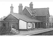 Close up showing Stockingford station and its sparse furniture a few months before it was to close