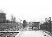 Looking towards Water Orton with the goods yard on the right and the former shed on the left