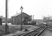 Close up showing Stockingford's Goods Shed and its simple goods yard viewed from the branch line's sidings