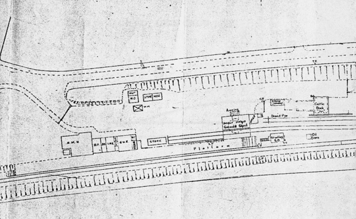 Part One of an undated LMS 40 feet to 1 inch rating plan showing the layout of Studley & Astwood station