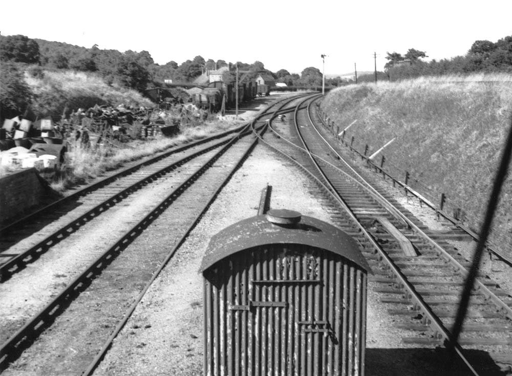 Looking from Studley Signal Box towards Redditch and the sidings and goods loop