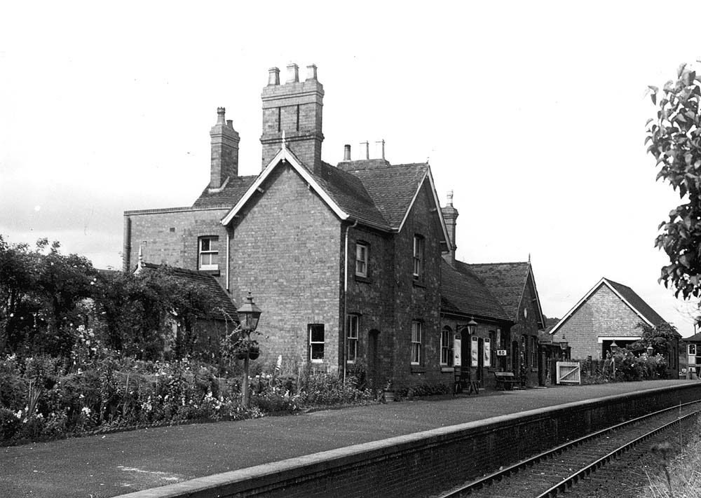 Looking towards the main station building which accommodated the station master, the booking office and waiting rooms